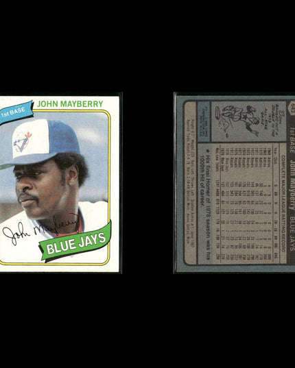 Toronto Blue Jays 1980 Topps Baseball 52-Card Lot Topps VG