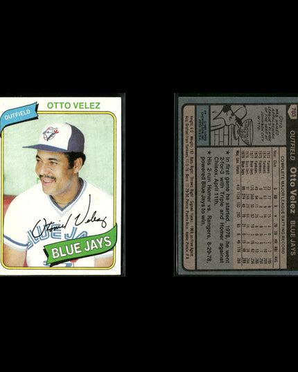 Toronto Blue Jays 1980 Topps Baseball 52-Card Lot Topps VG