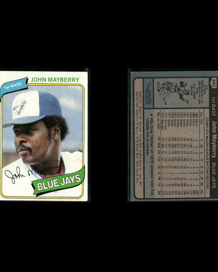 Toronto Blue Jays 1980 Topps Baseball 52-Card Lot Topps VG
