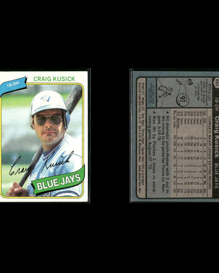Toronto Blue Jays 1980 Topps Baseball 52-Card Lot Topps VG
