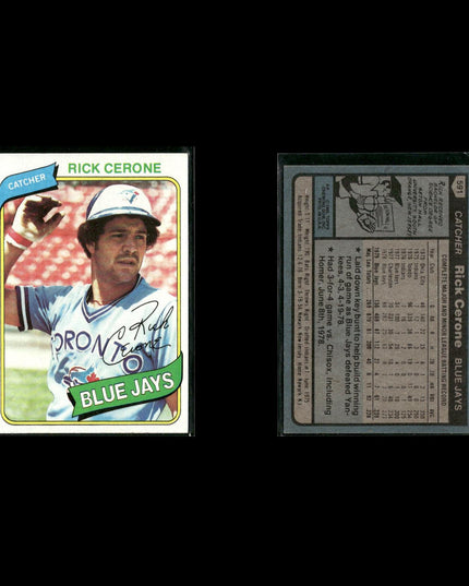 Toronto Blue Jays 1980 Topps Baseball 52-Card Lot Topps VG