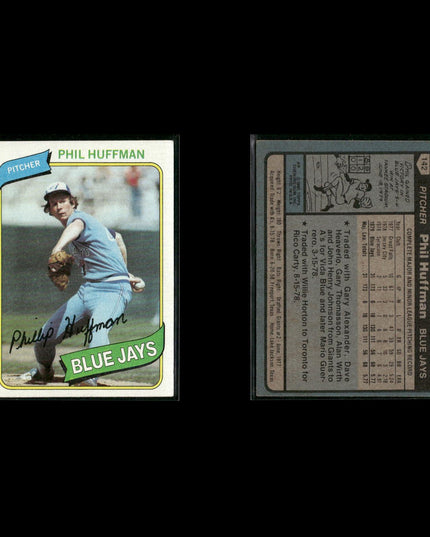 Toronto Blue Jays 1980 Topps Baseball 52-Card Lot Topps VG
