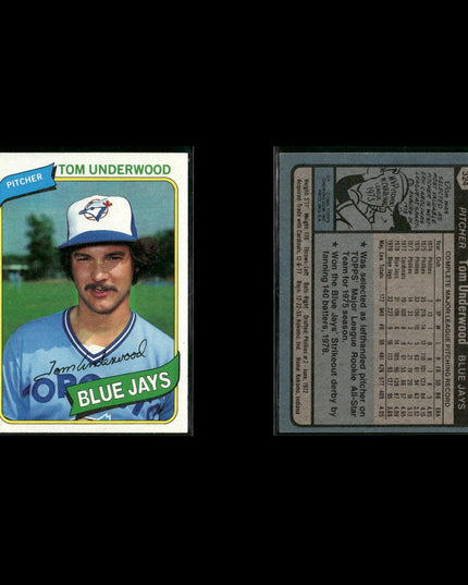 Toronto Blue Jays 1980 Topps Baseball 52-Card Lot Topps VG