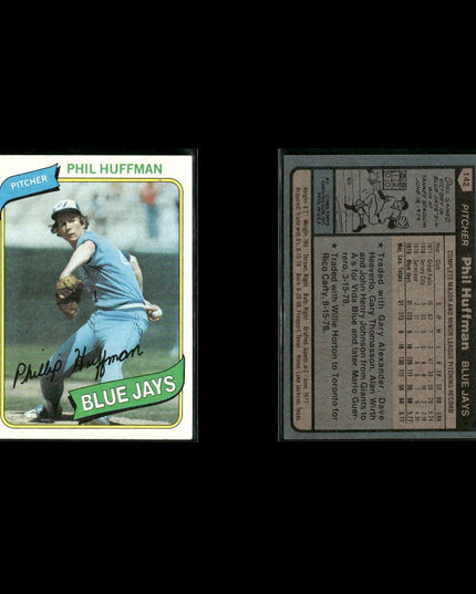 Toronto Blue Jays 1980 Topps Baseball 52-Card Lot Topps VG