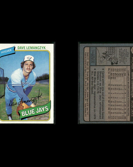 Toronto Blue Jays 1980 Topps Baseball 52-Card Lot Topps VG