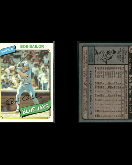 Toronto Blue Jays 1980 Topps Baseball 52-Card Lot Topps VG