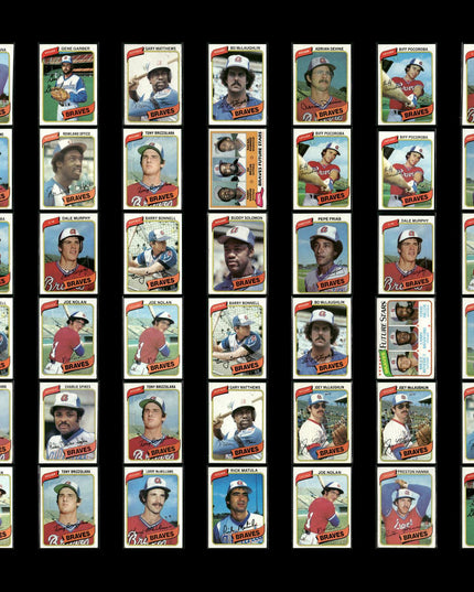 Atlanta Braves 1980 Topps Baseball 42-Card Lot Topps VG
