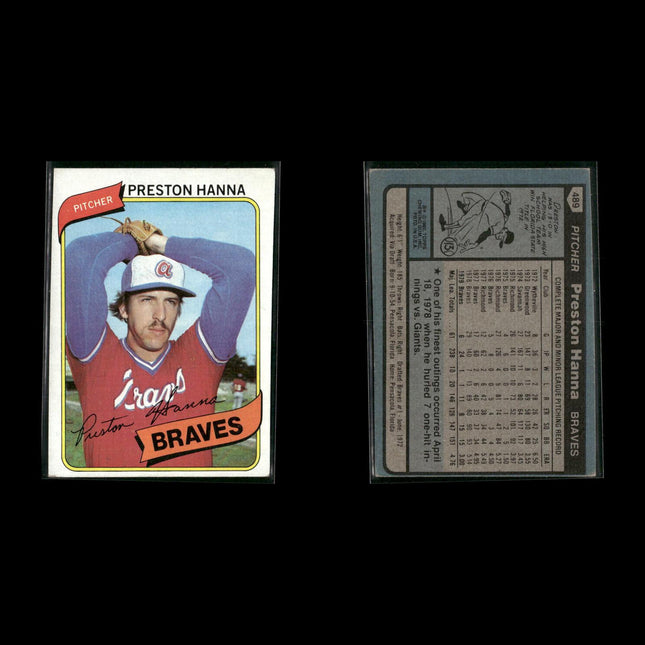 Atlanta Braves 1980 Topps Baseball 42-Card Lot Topps VG