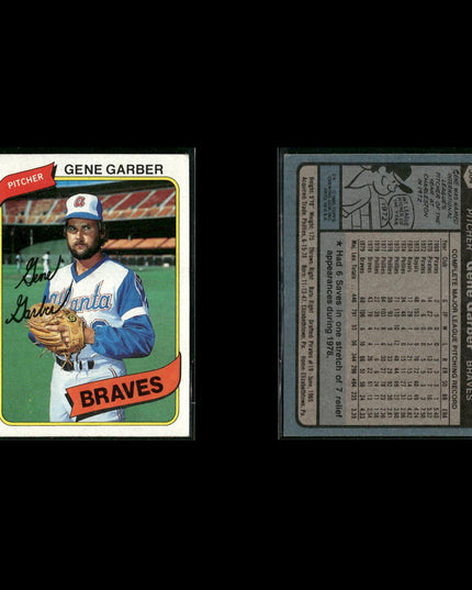 Atlanta Braves 1980 Topps Baseball 42-Card Lot Topps VG