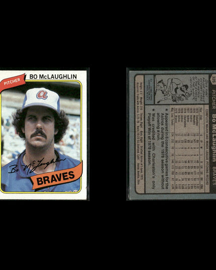 Atlanta Braves 1980 Topps Baseball 42-Card Lot Topps VG