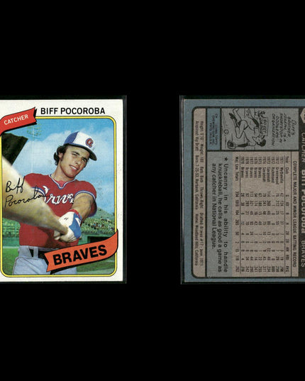 Atlanta Braves 1980 Topps Baseball 42-Card Lot Topps VG