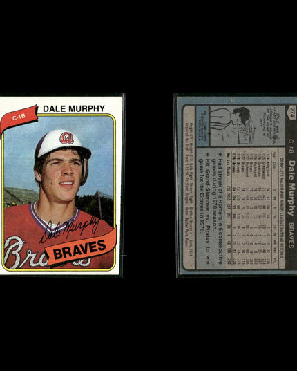 Atlanta Braves 1980 Topps Baseball 42-Card Lot Topps VG