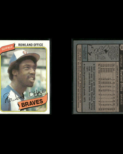 Atlanta Braves 1980 Topps Baseball 42-Card Lot Topps VG