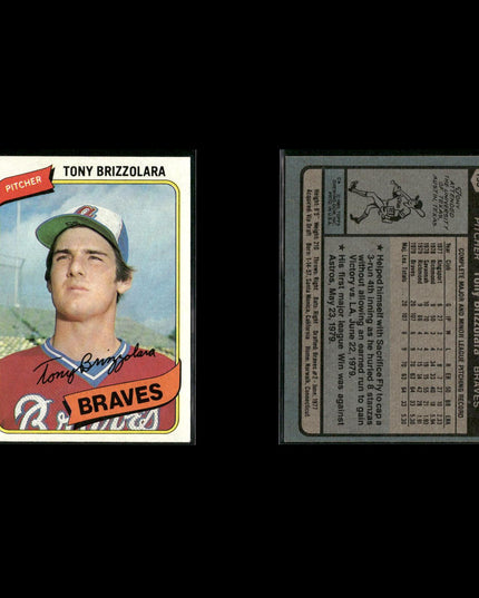 Atlanta Braves 1980 Topps Baseball 42-Card Lot Topps VG