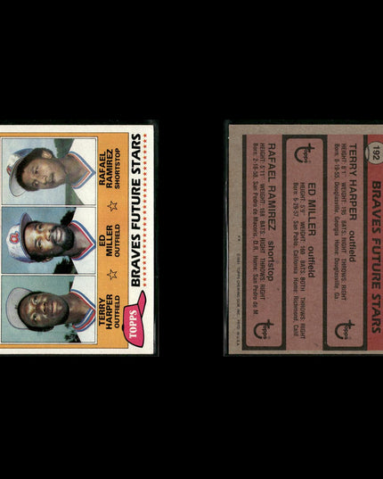 Atlanta Braves 1980 Topps Baseball 42-Card Lot Topps VG