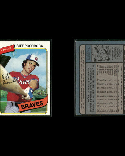 Atlanta Braves 1980 Topps Baseball 42-Card Lot Topps VG