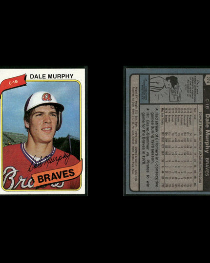 Atlanta Braves 1980 Topps Baseball 42-Card Lot Topps VG