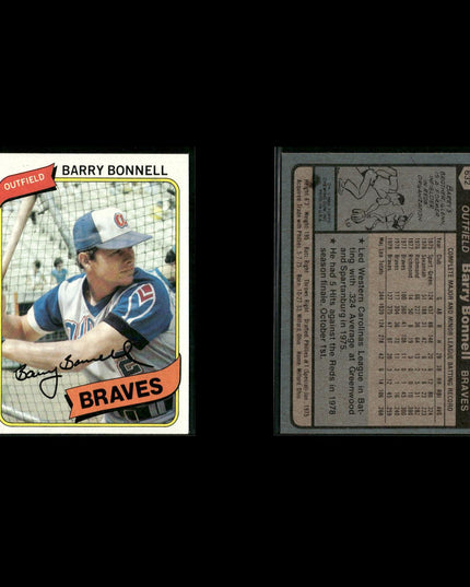 Atlanta Braves 1980 Topps Baseball 42-Card Lot Topps VG