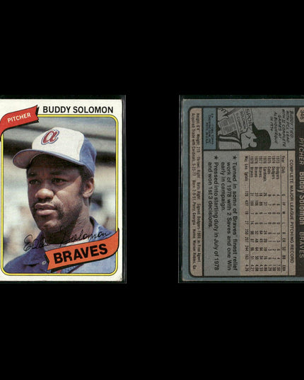 Atlanta Braves 1980 Topps Baseball 42-Card Lot Topps VG