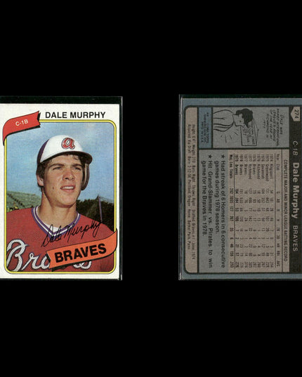 Atlanta Braves 1980 Topps Baseball 42-Card Lot Topps VG
