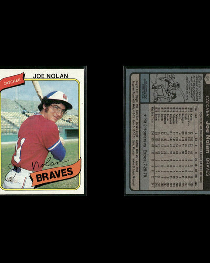 Atlanta Braves 1980 Topps Baseball 42-Card Lot Topps VG