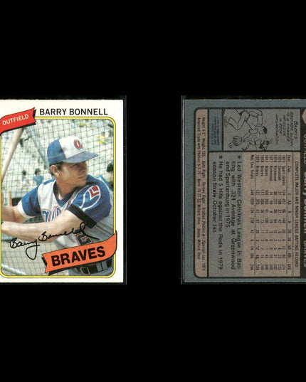 Atlanta Braves 1980 Topps Baseball 42-Card Lot Topps VG