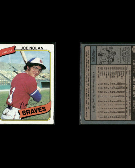 Atlanta Braves 1980 Topps Baseball 42-Card Lot Topps VG