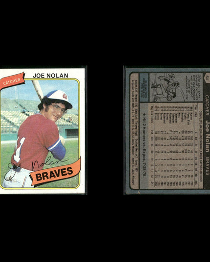 Atlanta Braves 1980 Topps Baseball 42-Card Lot Topps VG
