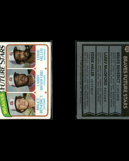 Atlanta Braves 1980 Topps Baseball 42-Card Lot Topps VG