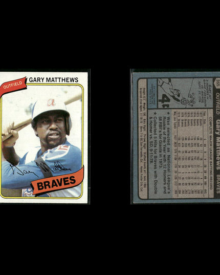 Atlanta Braves 1980 Topps Baseball 42-Card Lot Topps VG