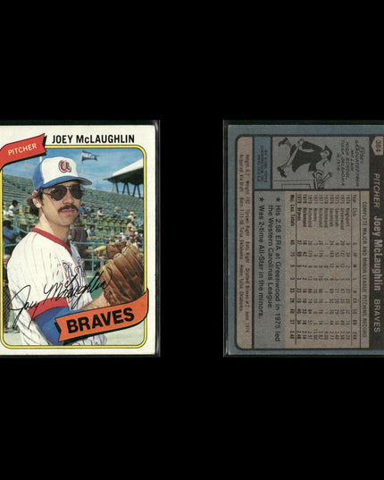 Atlanta Braves 1980 Topps Baseball 42-Card Lot Topps VG
