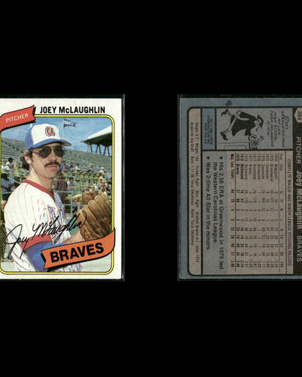 Atlanta Braves 1980 Topps Baseball 42-Card Lot Topps VG