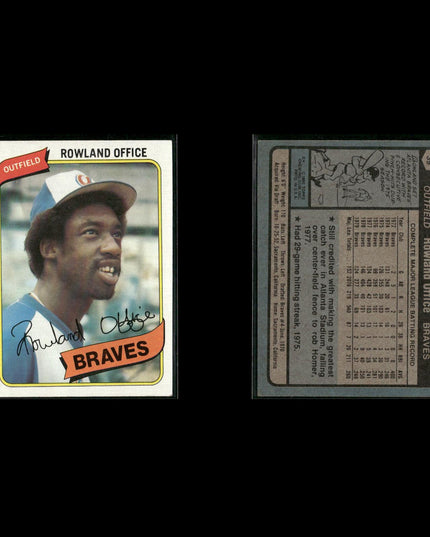 Atlanta Braves 1980 Topps Baseball 42-Card Lot Topps VG