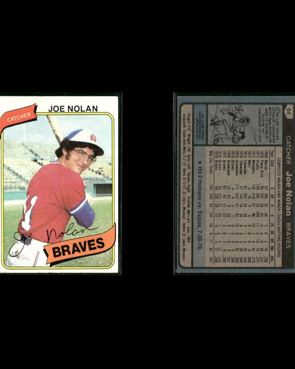 Atlanta Braves 1980 Topps Baseball 42-Card Lot Topps VG