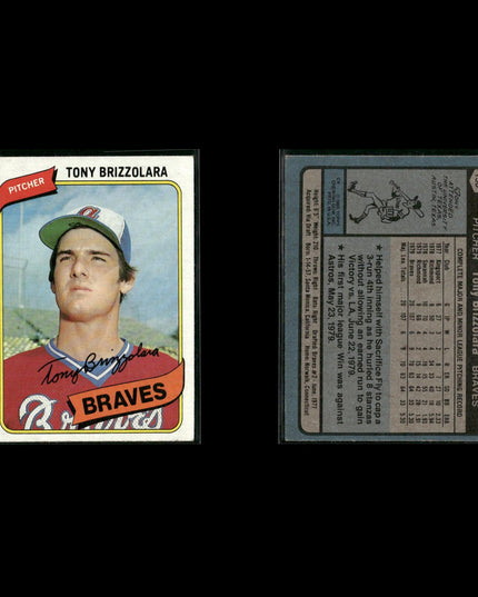 Atlanta Braves 1980 Topps Baseball 42-Card Lot Topps VG