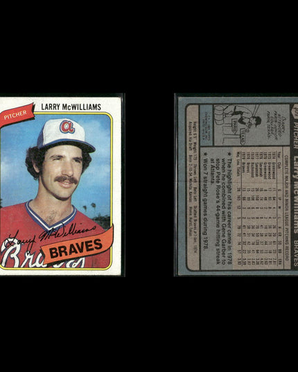 Atlanta Braves 1980 Topps Baseball 42-Card Lot Topps VG