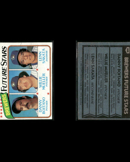 Milwaukee Brewers 1980 Topps Baseball 25-Card Lot Topps VG