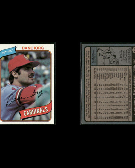 St. Louis Cardinals 1980 Topps Baseball 43-Card Lot Topps VG