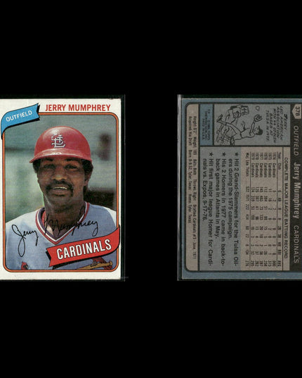 St. Louis Cardinals 1980 Topps Baseball 43-Card Lot Topps VG