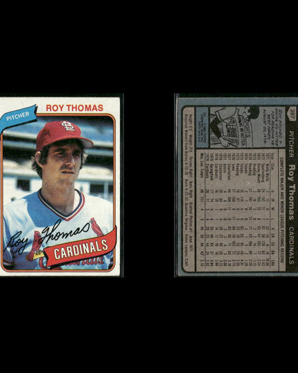 St. Louis Cardinals 1980 Topps Baseball 43-Card Lot Topps VG