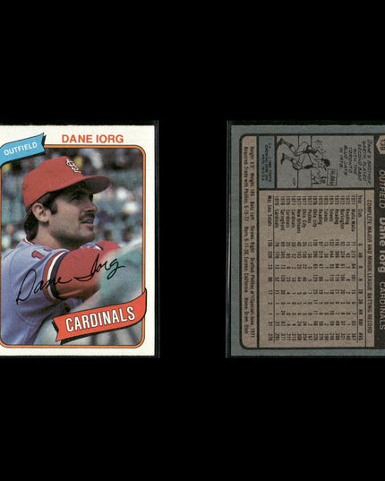 St. Louis Cardinals 1980 Topps Baseball 43-Card Lot Topps VG
