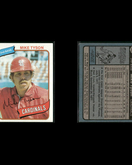 St. Louis Cardinals 1980 Topps Baseball 43-Card Lot Topps VG