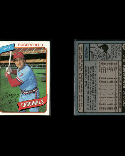 St. Louis Cardinals 1980 Topps Baseball 43-Card Lot Topps VG