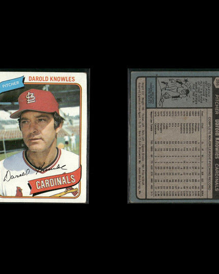 St. Louis Cardinals 1980 Topps Baseball 43-Card Lot Topps VG