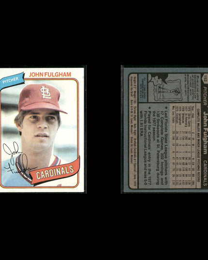 St. Louis Cardinals 1980 Topps Baseball 43-Card Lot Topps VG
