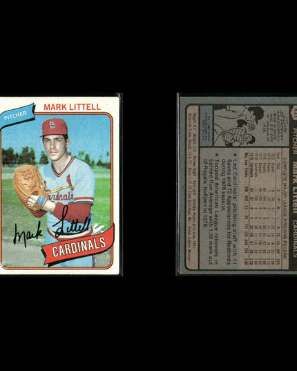 St. Louis Cardinals 1980 Topps Baseball 43-Card Lot Topps VG