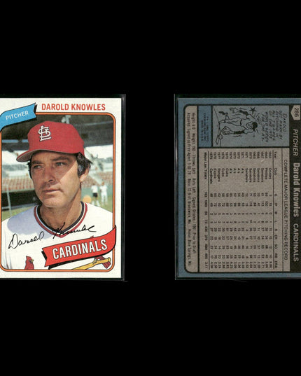 St. Louis Cardinals 1980 Topps Baseball 43-Card Lot Topps VG