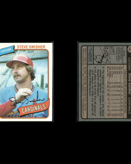 St. Louis Cardinals 1980 Topps Baseball 43-Card Lot Topps VG