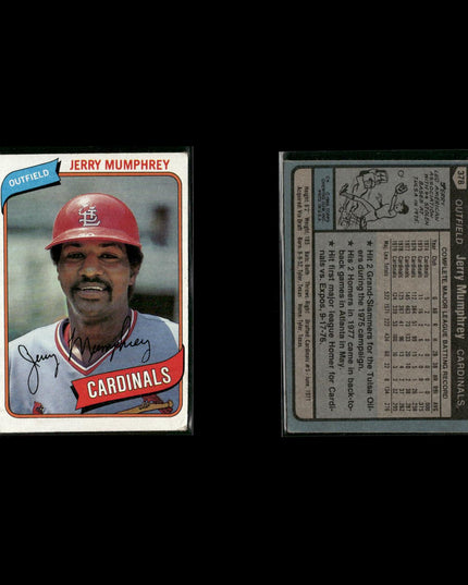 St. Louis Cardinals 1980 Topps Baseball 43-Card Lot Topps VG