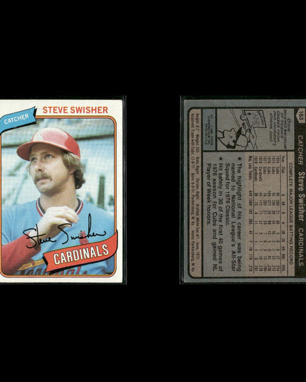 St. Louis Cardinals 1980 Topps Baseball 43-Card Lot Topps VG